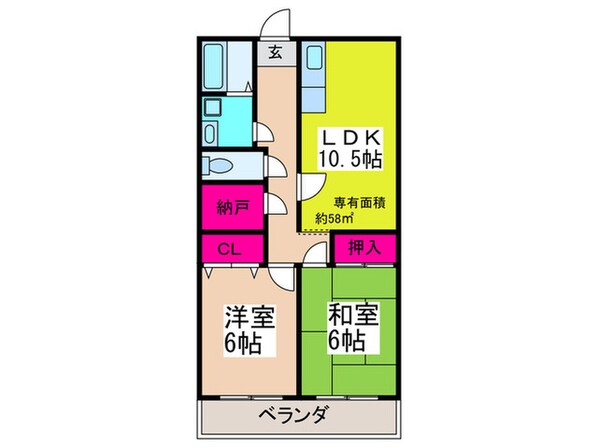 グリ－ンコ－ト川西の物件間取画像